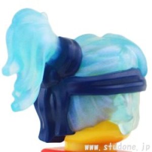 画像2: ヘア134(サテントランスライトブルー・ヘアバンド ダークブルー) (2)