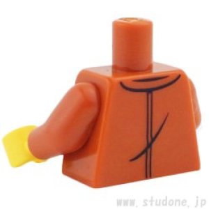 画像2: トルソー(ジャケット ダークオレンジ・2ポケット/シャツ タン/スカーフ グリーン) (2)