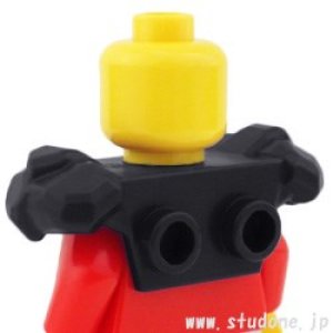 画像2: ショルダー ロックアーマー・バック2スタッド(ブラック) (2)