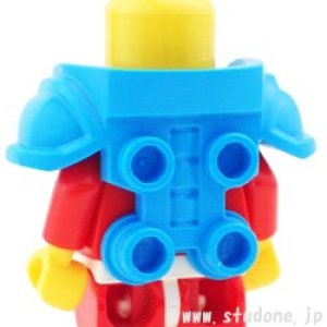 画像2: ブレストプレートアーマー・バック4スタッド（ダークアジュール） (2)