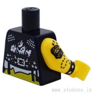 画像2: トルソー(ベスト ブラック・タタード シャツ/シャーク/タトゥー) (2)