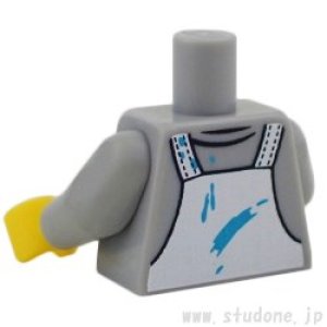 画像2: トルソー(オーバーオール ホワイト・ペイント ミディアムアジュール ) (2)