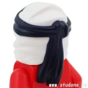 画像2: 忍者頭巾・TYPE4(ホワイト/ブラック・ゼン) (2)