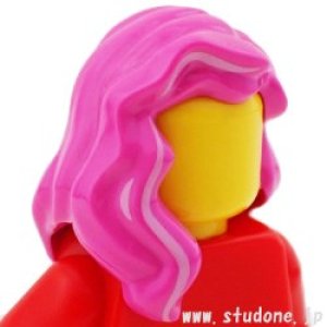 画像2: ヘア13-013(ダークピンク/シルバー スター) (2)