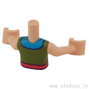 画像2: ミニドール/トルソー(ライトヌガー・ジャケット オリーブグリーン・カラー ミディアムアジュール) (2)