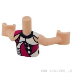 画像2: ミニドール/トルソー（ライトヌガー・ハーレクイン シャツ） (2)