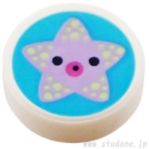 ラウンド1x1タイル（ヒトデ）