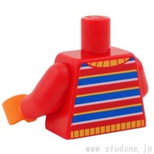 画像2: トルソー(セーター レッド・ブルー ストライプ/ブライトライトオレンジ カラー) (2)