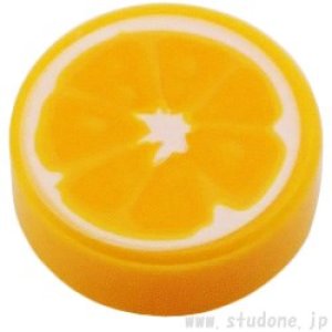 ラウンド1x1タイル（オレンジ）