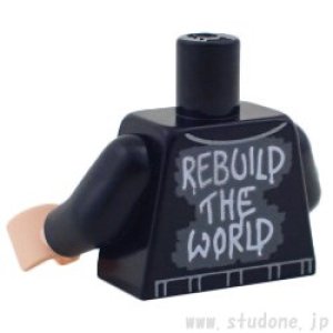 画像2: トルソー（レザージャケット・スカル バッジ・REBUILD THE WORLD バックプリント） (2)