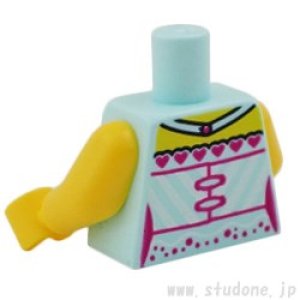 画像2: トルソー(ドレス アイとアクア・ハートマジェンタ リボン・スペックル) (2)