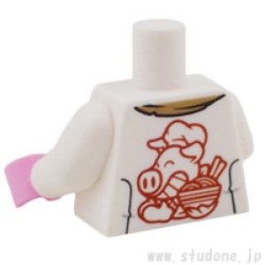 画像2: トルソー(シェフ ジャケット ホワイト・タオル/ピグシー バックロゴ) (2)