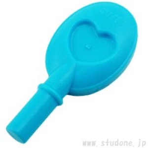 画像2: フレンズ・ハンドミラー/ハート(ミディアムアジュール) (2)