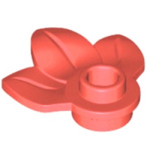 三枚葉1x1（コーラル）