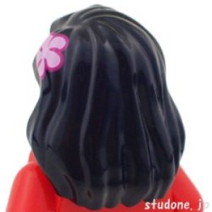 画像2: ヘア13-011(ブラック・花) (2)