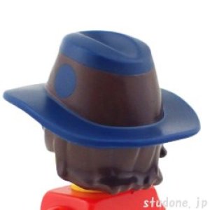 画像2: ヘア(ダークブラウン・フェルトハット/ダークブルー ベスト パターン) (2)