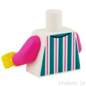 画像2: トルソー（シャツ ダークターコイズ/ダークピンク ストライプ/アーム） (2)