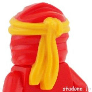 画像2: 忍者頭巾・TYPE4(レッド/ブライトライトオレンジ・カイ) (2)