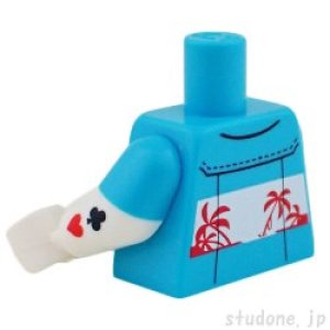 画像2: トルソー(シャツ ミディアムアジュール・パネル ホワイト ヤシの木) (2)