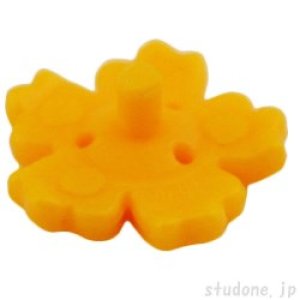 画像2: フレンズ・フラワー・ヘアーピン/TYPE1（ブライトライトオレンジ） (2)