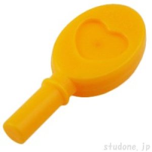 画像2: フレンズ・ブラシ/ハート(ブライトライトオレンジ) (2)