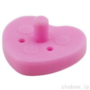 画像2: フレンズ・ハート・ヘアーピン(ブライトピンク) (2)