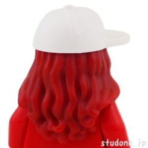 画像2: ヘア・TYPE2(ボールキャップ/ホワイト/ブラックロゴ・ダークレッド) (2)