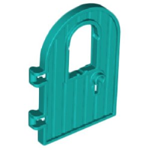 アーチ型鍵穴ドア1x4x6・TYPE2（ダークターコイズ）