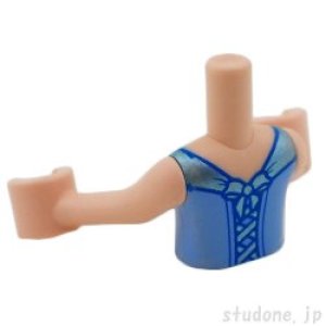 画像2: ミニドール/トルソー(ライトヌガー・ブライトライトブルー トップ・スター シルバー) (2)