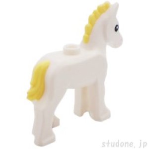 画像2: 仔馬・1スタッド(ホワイト・たてがみ ブライトライトイエロー) (2)