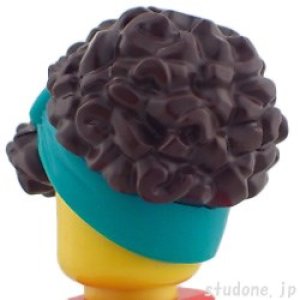 画像2: ヘア081(ダークブラウン/リボン ダークターコイズ) (2)