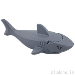 画像2: サメ・プリント・メタルプレートバンド(ダークブルーイッシュグレー) (2)