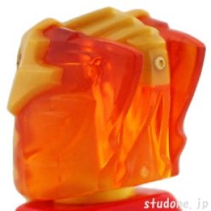 画像2: 忍者頭巾・ドラゴンフェイス/フレイム モールド(パールゴールド/トランスオレンジ) (2)