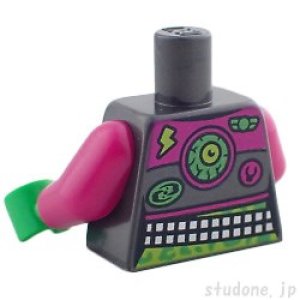 画像2: トルソー（ベスト パールダークグレー・シャツブライトグリーン・スカル ベルト） (2)