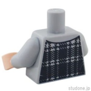 画像2: トルソー(パーカー ジッパー ライトブルーイッシュグレー/チェックパターン) (2)