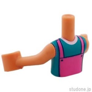 画像2: ミニドール/トルソー(ヌガー・オーバーオール ダークピンク) (2)