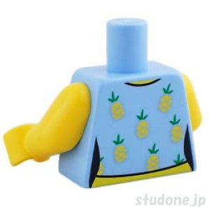 画像2: トルソー（シャツ ブライトライトブルー・パイナップル） (2)