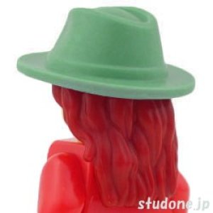 画像2: ヘア(ダークレッド・カーボーイハット/サンドグリーン) (2)