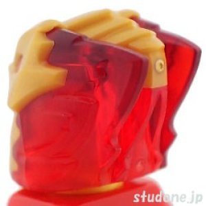 画像2: 忍者頭巾・ドラゴンフェイス/フレイム モールド(パールゴールド/トランスレッド) (2)