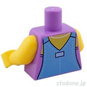 画像2: トルソー（オーバーオール ミディアムブルー・ハート/スター） (2)