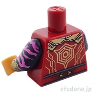 画像2: トルソー（ローブ ダークレッド・カラー ゴールド/シャツ チュニックパターン） (2)