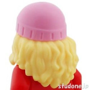 画像2: ヘア（ニットスキーキャップ ブライトピンク/ブライトライトイエロー） (2)