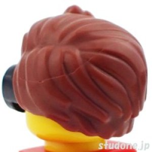 画像2: ヘア(レディッシュブラウン・メガネ/ブライトグリーン・見上げ) (2)