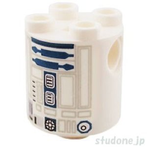ラウンド2x2x2ブロック・ロボットボディ（R2-D2, R3-T2）