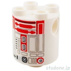 ラウンド2x2x2ブロック・ロボットボディ（Astromech Droid）