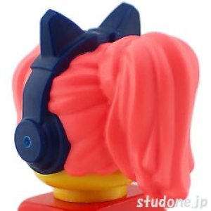 画像2: ヘア409(コーラル・猫耳 ダークブルー ヘッドフォン) (2)