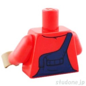 画像2: トルソー（オーバーオール ダークブルー 片掛け・シャツ レッド/ペン） (2)