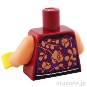 画像2: トルソー(ベスト ダークレッド・ローズ パターン) (2)