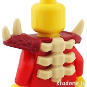 画像2: ショルダーパッドアーマー・スパイン・スパイク3(ダークレッド) (2)