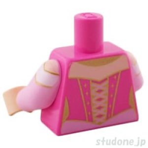 画像2: トルソー(ドレス ダークピンク・コルセット/ゴールド/ホワイト トリム) (2)